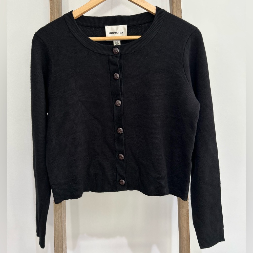 Industry Republic Black Women's Button-Up Cardigan Size Medium NWT